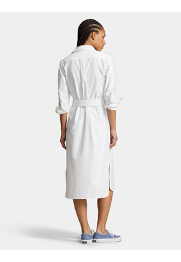 Polo Ralph Lauren Sukienka koszulowa N Cory Dr 211928804001 Biały Straight Fit. Typ kołnierza: polo. Kolor: biały. Materiał: bawełna. Typ sukienki: koszulowe