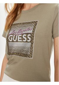 Guess T-Shirt W4YI17 I3Z14 Zielony Regular Fit. Kolor: zielony. Materiał: bawełna