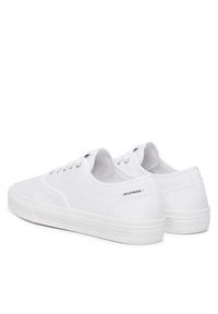 TOMMY HILFIGER - Tommy Hilfiger Tenisówki Th Vulc Cup Long Lace Canvas FM0FM05874 Biały. Kolor: biały. Materiał: materiał #4
