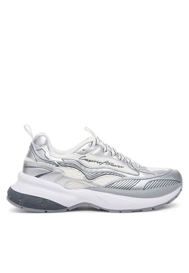 Sneakersy Emporio Armani. Kolor: srebrny