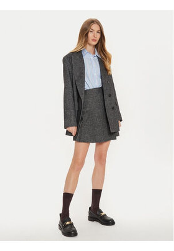 MAX&Co. Spódnica mini 2426106054200 Szary Regular Fit. Kolor: szary. Materiał: syntetyk