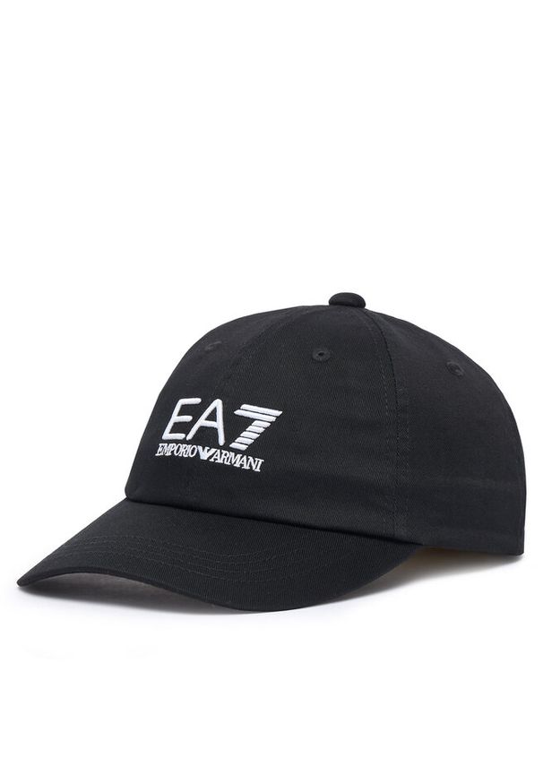 Czapka z daszkiem EA7 Emporio Armani. Kolor: czarny