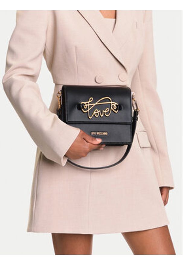 Love Moschino - LOVE MOSCHINO Torebka JC4262PP0MKG0000 Czarny. Kolor: czarny. Materiał: skórzane