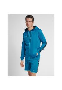 Bluza fitness męska Hummel zip hml AUTHENTIC Poly. Kolor: turkusowy, niebieski, wielokolorowy. Sport: fitness #1