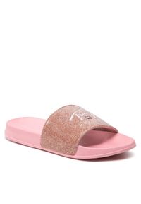 TOMMY HILFIGER - Klapki Tommy Hilfiger Logo Print Pool Slide T3A0-32195-1366 S Pink 302. Kolor: różowy. Wzór: nadruk #1