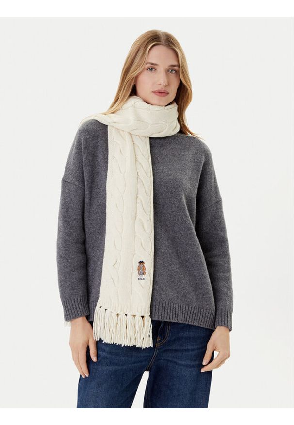 Polo Ralph Lauren Szalik 455981434001 Écru. Materiał: wełna, materiał