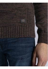 Petrol Industries Sweter M-3030-KWC206 Brązowy Regular Fit. Kolor: brązowy. Materiał: bawełna #4