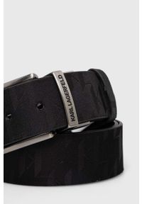 Karl Lagerfeld pasek dwustronny męski kolor czarny. Kolor: czarny #2