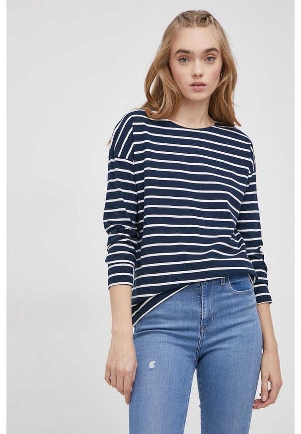 Superdry - Longsleeve bawełniany. Okazja: na co dzień. Kolor: czarny. Materiał: bawełna. Długość rękawa: długi rękaw. Styl: casual