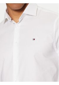 TOMMY HILFIGER - Tommy Hilfiger Koszula MW0MW37597 Biały Slim Fit. Kolor: biały. Materiał: bawełna #4