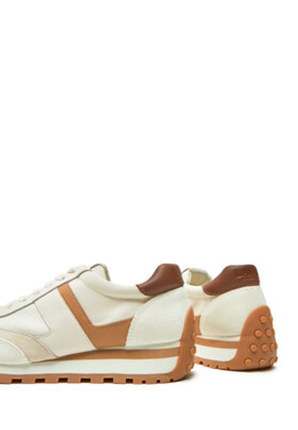 Lauren Ralph Lauren Sneakersy 802943462002 Beżowy. Kolor: beżowy. Materiał: skóra