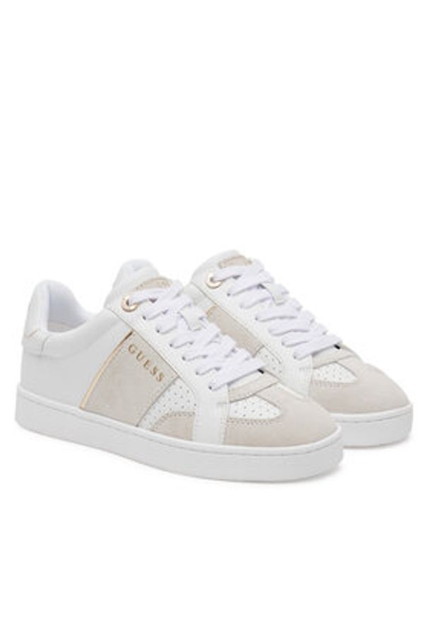 Guess Sneakersy FLJRO4 ELE12 Biały. Kolor: biały. Materiał: skóra