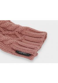outhorn - Rękawiczki jednopalczaste uniseks - różowe. Kolor: różowy. Materiał: dzianina, akryl. Wzór: ze splotem. Sezon: zima #2