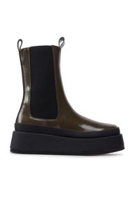 DeeZee Botki ZALY21025-8 Zielony. Kolor: zielony. Materiał: skóra #1