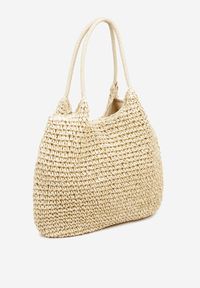 Renee - Beżowa Plażowa Torebka Shopper z Plecionki Meriela. Kolor: beżowy. Sezon: lato. Styl: casual, elegancki #3
