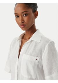 TOMMY HILFIGER - Tommy Hilfiger Koszula WW0WW48925 Biały Relaxed Fit. Kolor: biały. Materiał: len #5