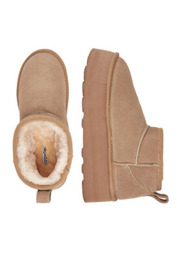 DeeZee Śniegowce DZN-005 Beżowy. Kolor: beżowy. Materiał: materiał