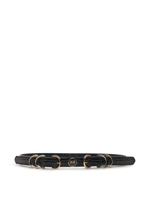 Pinko Pasek na talię Jackson Belt H1 5 20241 PLT01 103444 A1UG Czarny. Kolor: czarny. Materiał: skóra