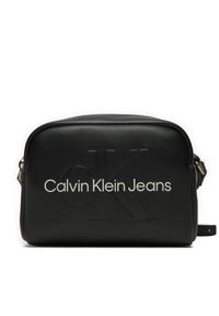 Calvin Klein Jeans Torebka Sculpted Camera Bag18 Mono K60K612220 Czarny. Kolor: czarny. Materiał: skórzane