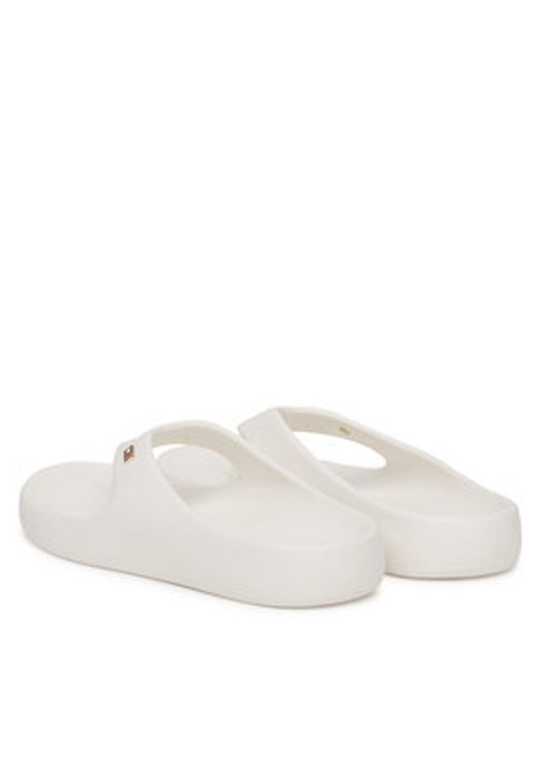 TOMMY HILFIGER - Tommy Hilfiger Japonki Th Comfort Beach Sandal FW0FW08522 Biały. Kolor: biały. Materiał: syntetyk