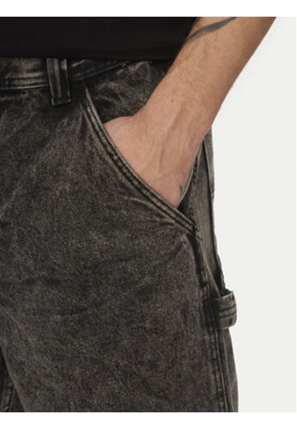 Vans Szorty jeansowe Drill Chore VN0A7S4S Czarny Loose Fit. Kolor: czarny. Materiał: bawełna