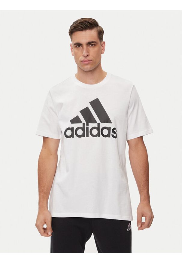 Adidas - adidas T-Shirt Essentials Single Jersey Big Logo T-Shirt IC9349 Biały Regular Fit. Kolor: biały. Materiał: bawełna