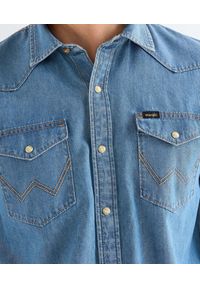 Wrangler - MĘSKA KOSZULA JEANSOWA WRANGLER WESTERN SHIRT LAKE 112378474. Materiał: jeans #3