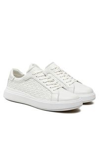 Calvin Klein Sneakersy Low Top Lace Up Lth Mono HM0HM01498 Biały. Kolor: biały #5