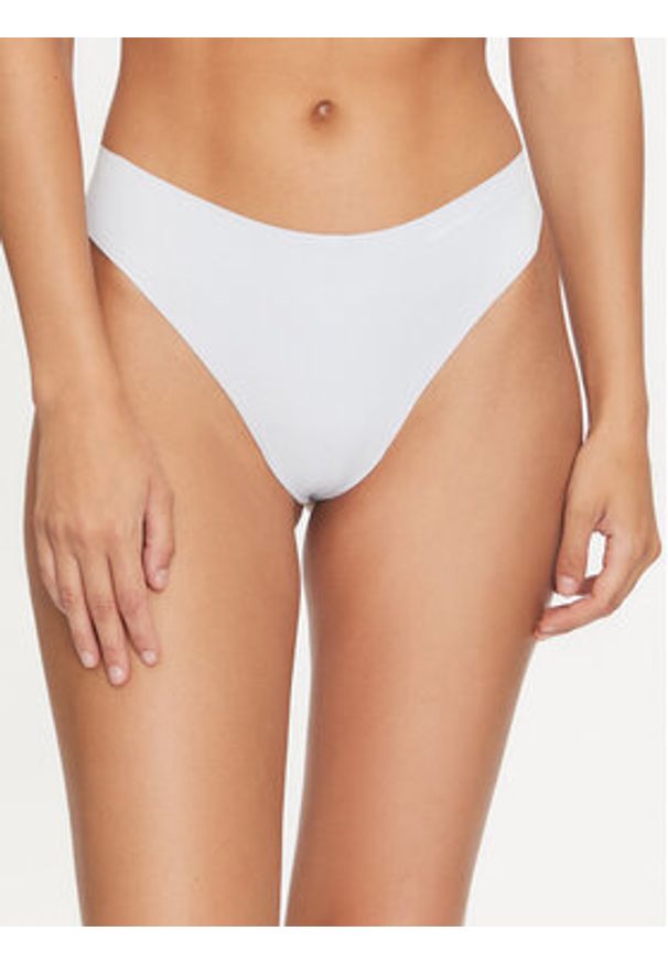Calvin Klein Underwear Komplet stringów Thong 3Pk 000QD5219E Kolorowy. Materiał: bawełna. Wzór: kolorowy