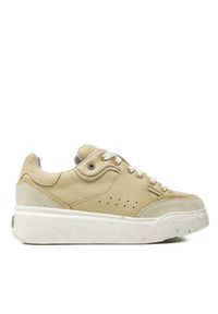 Max Mara Sneakersy Activegreen 24147611116 Beżowy. Kolor: beżowy. Materiał: skóra