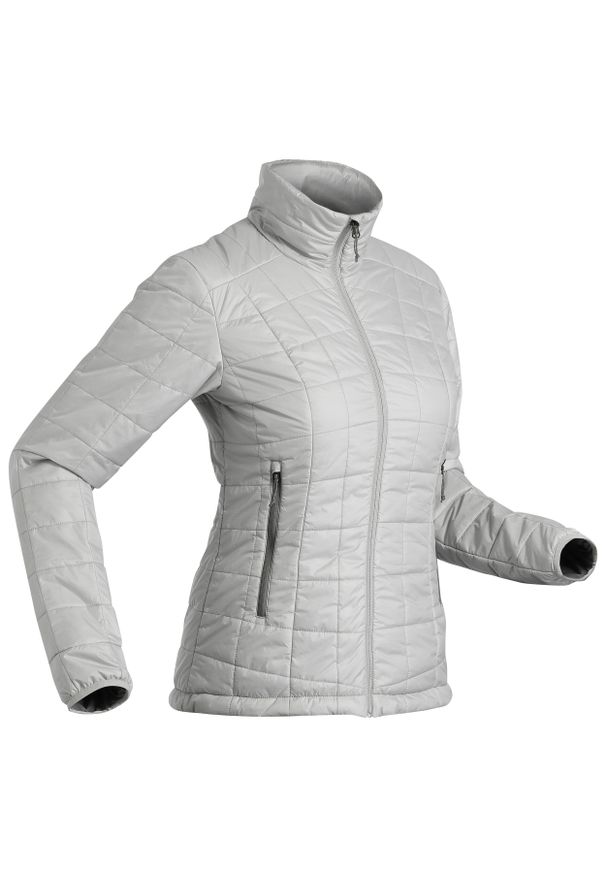 FORCLAZ - Kurtka trekkingowa damska zimowa Forclaz MT 100 -5°C. Kolor: szary. Materiał: materiał, poliester, poliamid. Sezon: zima