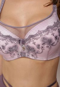 Renee - Jasnofioletowy Elegancki Biustonosz Push Up z Odpinanymi Ramiączkami Ursa. Kolor: fioletowy. Rodzaj stanika: odpinane ramiączka, push-up