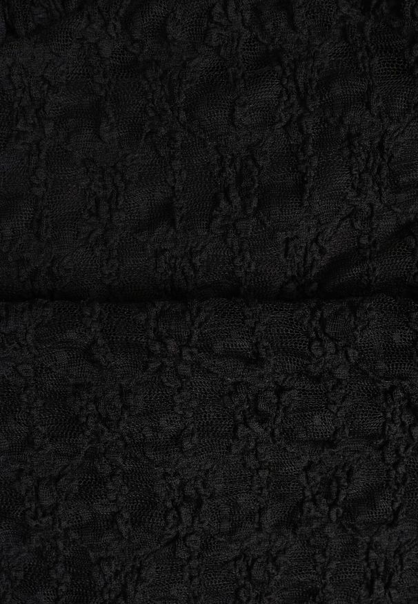 Born2be - Czarny Koronkowy Komplet Top z Odkrytymi Plecami i Spodnie z Imitacją Spódnicy Romine. Kolor: czarny. Materiał: koronka. Wzór: koronka