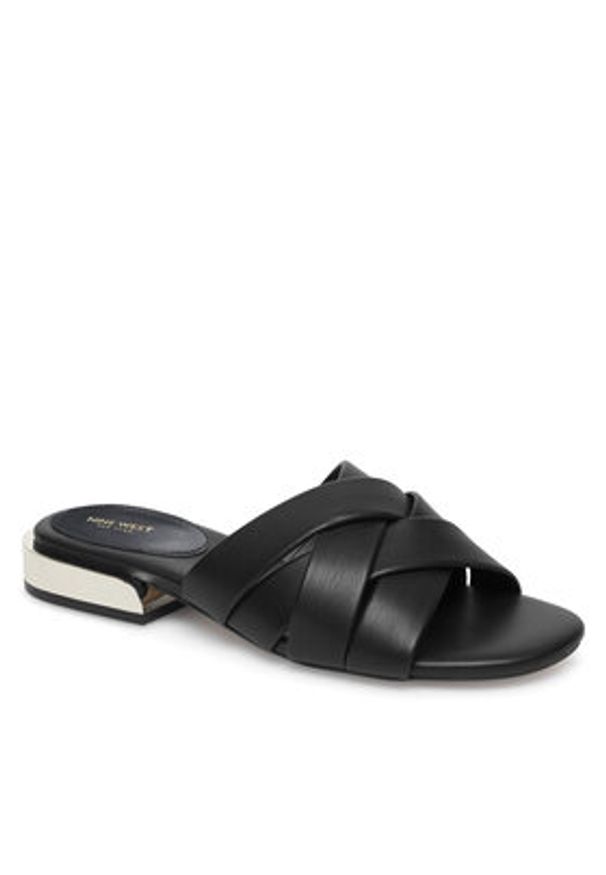 Nine West Klapki JF2220-1 Czarny. Kolor: czarny. Materiał: syntetyk