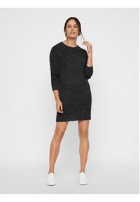 Vero Moda Sukienka dzianinowa 10215523 Czarny Relaxed Fit. Kolor: czarny. Materiał: syntetyk #6