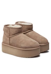 EMU Australia Śniegowce Stinger Micro Flatform W13082 Beżowy. Kolor: beżowy. Materiał: skóra