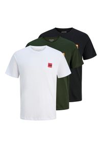 Jack & Jones - Jack&Jones Komplet 3 t-shirtów Brandy 12288298 Kolorowy Regular Fit. Materiał: bawełna. Wzór: kolorowy