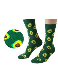 His Story - Skarpetki Bawełniane - Tematyczne - Zielone w Awokodo. Kolor: zielony. Materiał: elastan, bawełna, poliamid #4