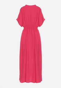 Born2be - Fuksjowa Sukienka z Bawełną i Górą w Stylu Nietoperza Filenia. Okazja: na co dzień. Kolor: różowy. Materiał: bawełna. Styl: casual #4