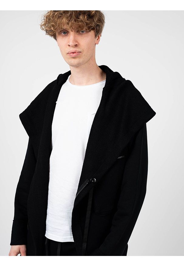 La Haine Inside Us Kardigan "Unisex" | A2229 4M | LAS VEGAS | Kobieta | Czarny. Typ kołnierza: kaptur. Kolor: czarny. Materiał: bawełna. Długość: długie. Wzór: aplikacja