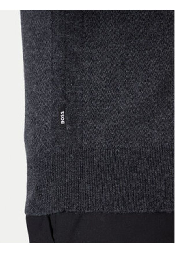 BOSS Kardigan H-Heterno 50549950 Szary Regular Fit. Kolor: szary. Materiał: wełna