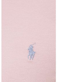 Polo Ralph Lauren polo bawełniane kolor różowy gładki. Typ kołnierza: polo. Kolor: różowy. Materiał: bawełna. Długość: krótkie. Wzór: gładki #5