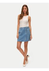 Vero Moda Spódnica jeansowa Liza 10332535 Niebieski Regular Fit. Kolor: niebieski. Materiał: bawełna #6