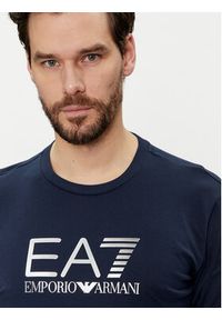 EA7 Emporio Armani T-Shirt 3DPT71 PJM9Z 1554 Granatowy Regular Fit. Kolor: niebieski. Materiał: bawełna #4