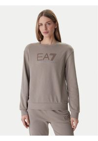 EA7 Emporio Armani Bluza 7W000953 AF15831 Brązowy Regular Fit. Kolor: brązowy. Materiał: bawełna #1