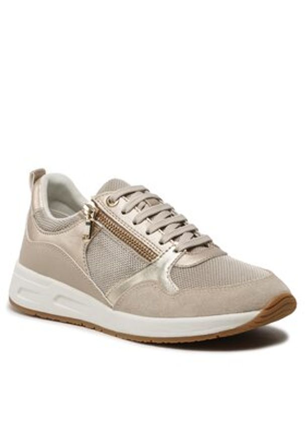 Geox Sneakersy D Bulmya A D35NQA 0NF14 C2235 Złoty. Kolor: złoty. Materiał: skóra