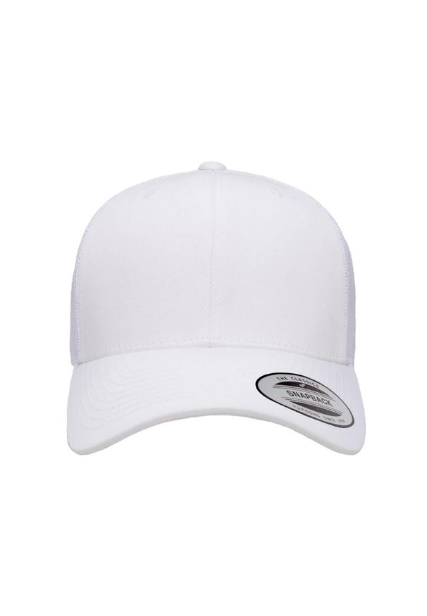 FLEXFIT - Czapka Dziecięca/dziecięca Retro Trucker. Kolor: biały. Styl: retro