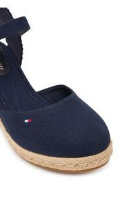 TOMMY HILFIGER - Tommy Hilfiger Espadryle Mid Wedge Espad Closed Toe FW0FW09233 Granatowy. Kolor: niebieski. Materiał: materiał #4