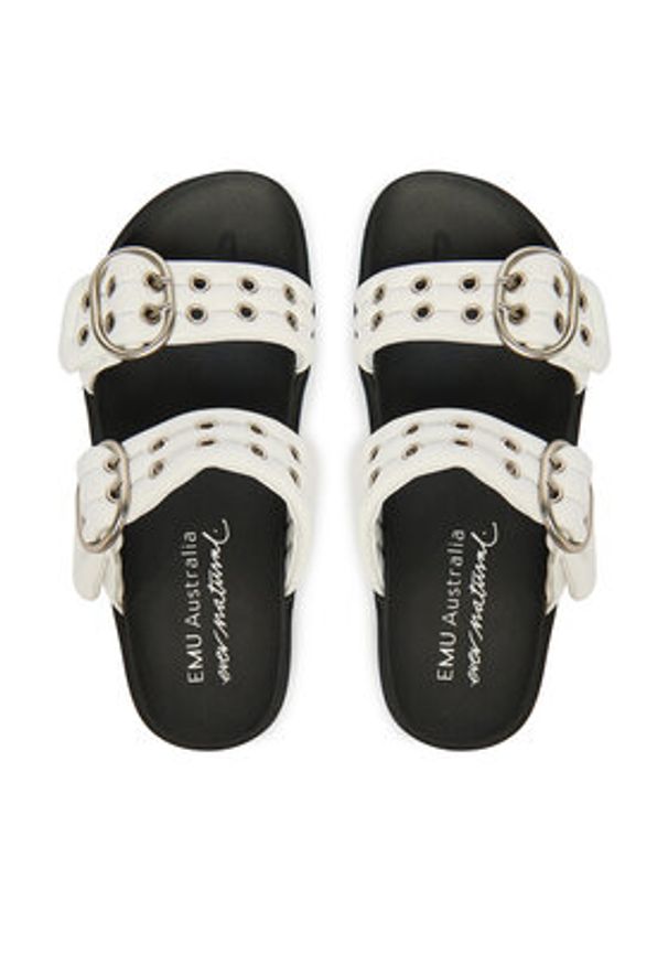 EMU Australia Klapki Bondi Buckle 2.0 W13306 Biały. Kolor: biały. Materiał: skóra