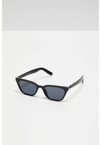 MOODO - Okulary przeciwsłoneczne o wąskim kocim kształcie czarne. Kolor: czarny. Materiał: akryl
